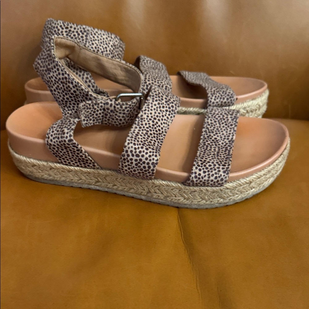 Target Leopard-Print Espadrille Platform Sandals in Tan and Black